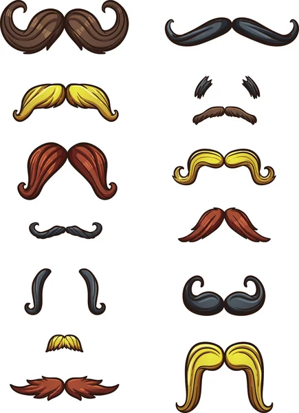 Moustaches de dessin animé — Image vectorielle