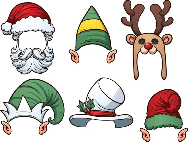 Sombreros de Navidad — Vector de stock