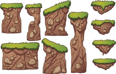 Grass platfroms vector Grass platfroms vector