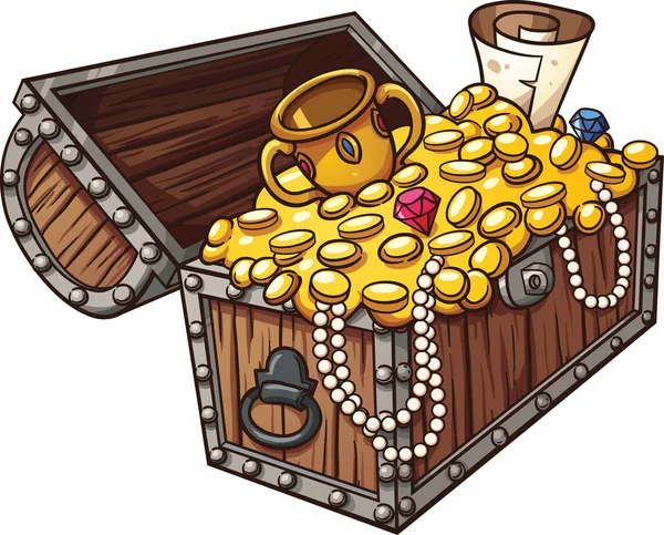 Treasure chest — Stock Vector