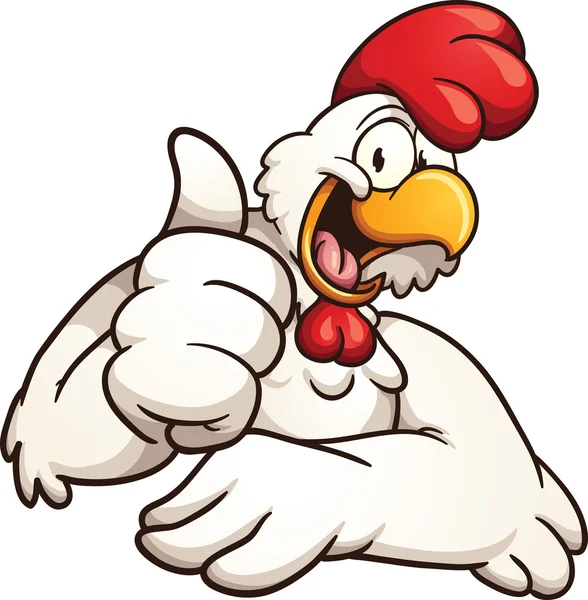 Pollo de dibujos animados — Vector de stock