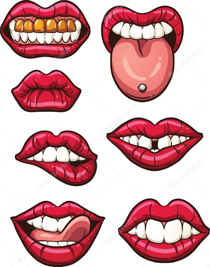 Cartoon lips