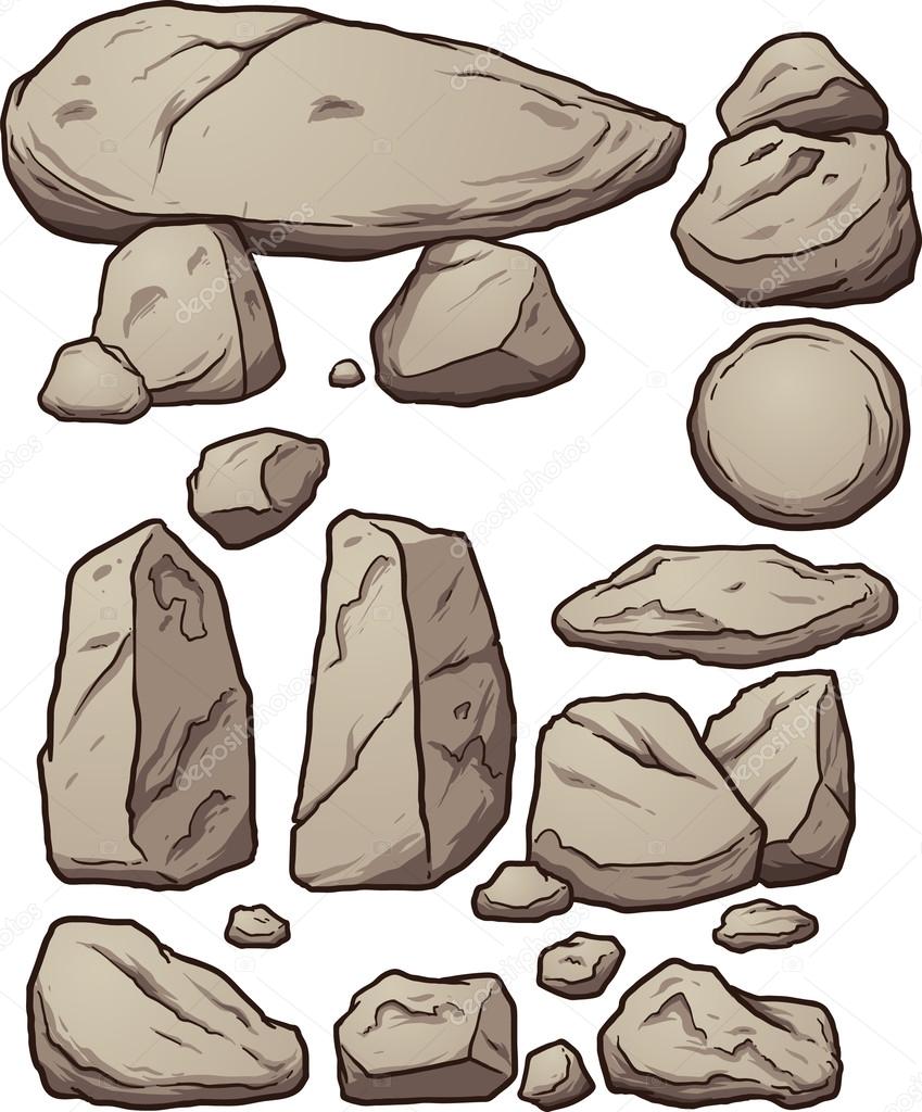 Cartoon boulders
