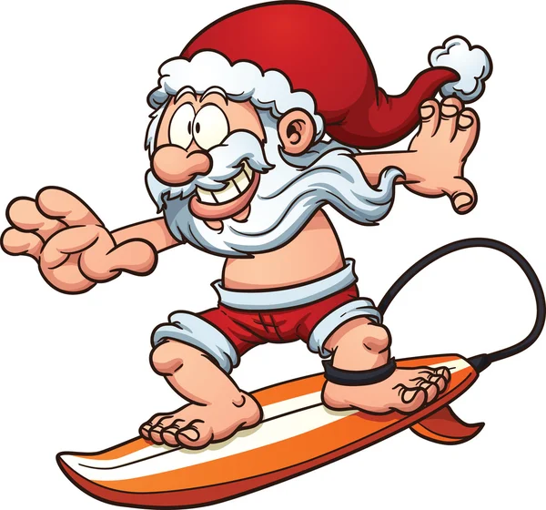 Surf Santa — Image vectorielle