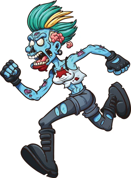 Zombie fille — Image vectorielle