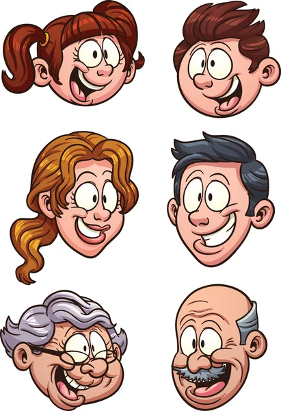 Família dos desenhos animados — Vetor de Stock