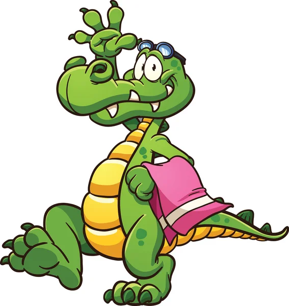 Cartoon alligator — Stockvector