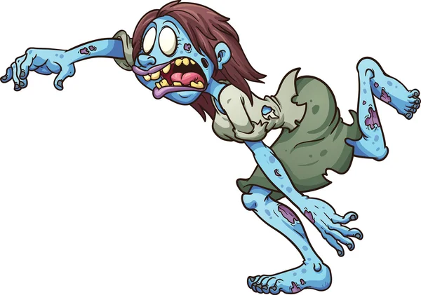 Zombie de dibujos animados — Vector de stock