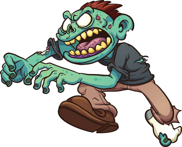 мультяшный зомби
