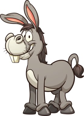 Cartoon donkey clipart