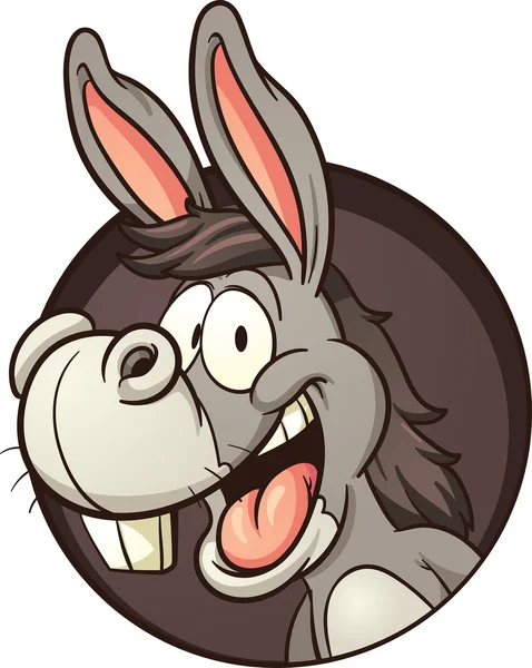 Burro de dibujos animados — Vector de stock