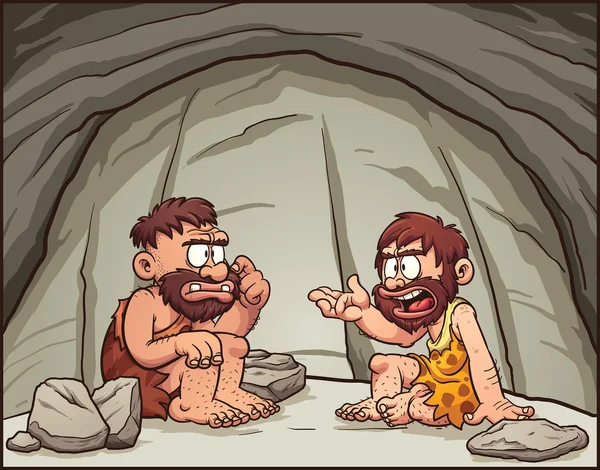 Dessin animé hommes des cavernes — Image vectorielle