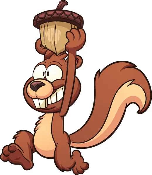 Cartoon eekhoorn — Stockvector