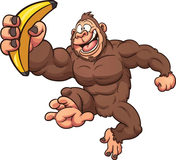 Cartoon gorilla — Stock Vector