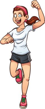 Mutlu karikatür runner