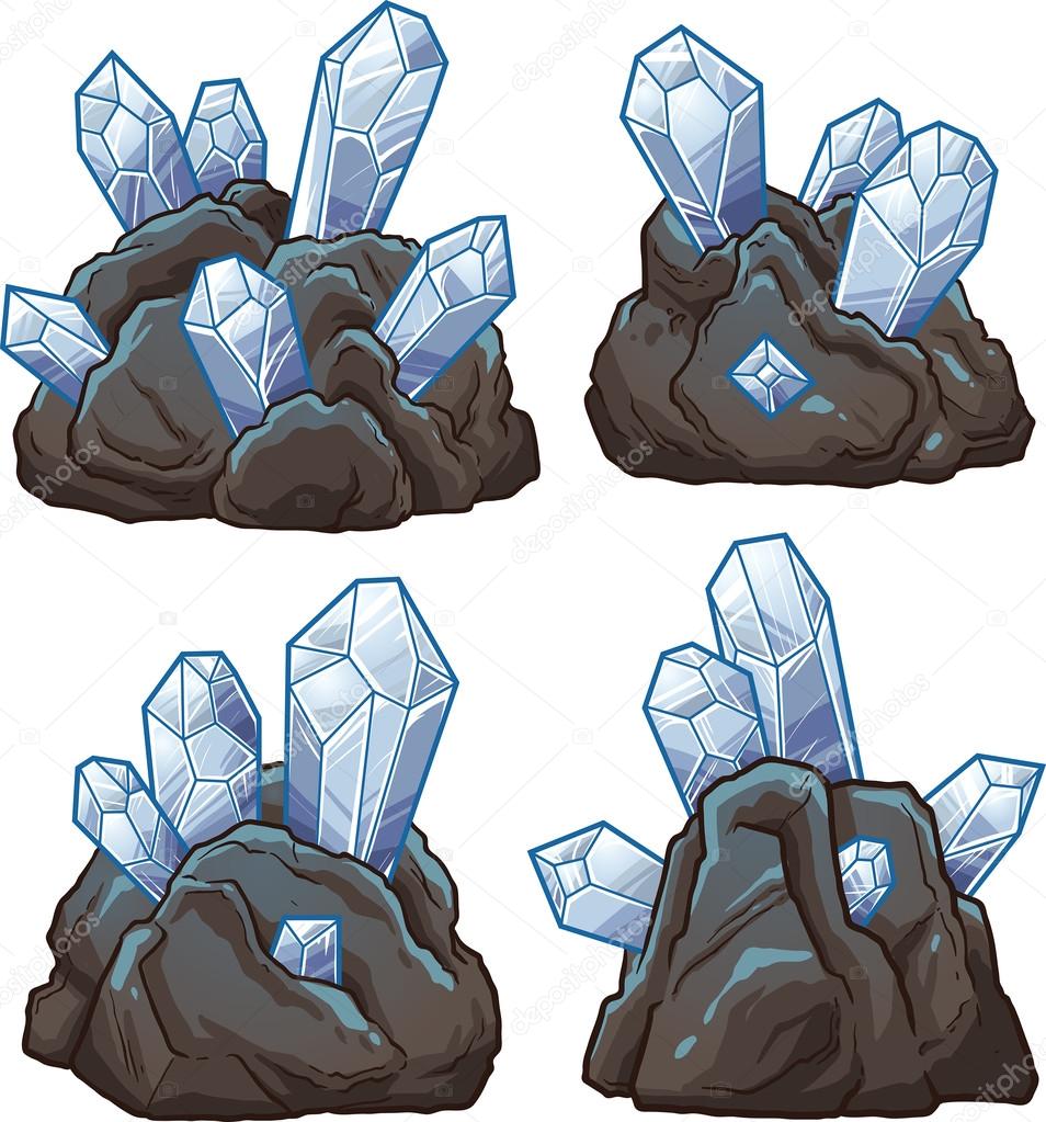 Rocks with crystals