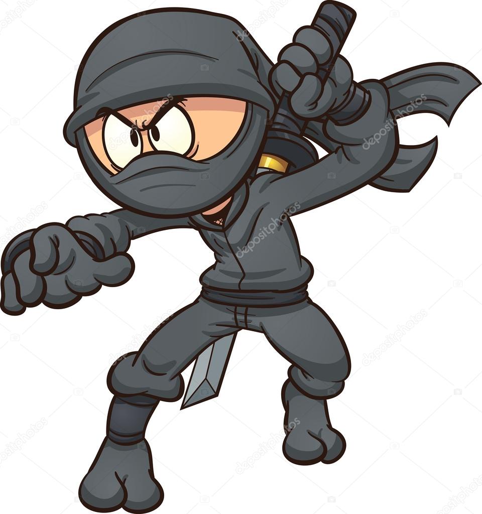 Ninja Clipart Cartoon Ninja Com Ilustração Vetorial De Espada PNG , Ninja,  Clipart, Desenho Animado Imagem PNG e Vetor Para Download Gratuito