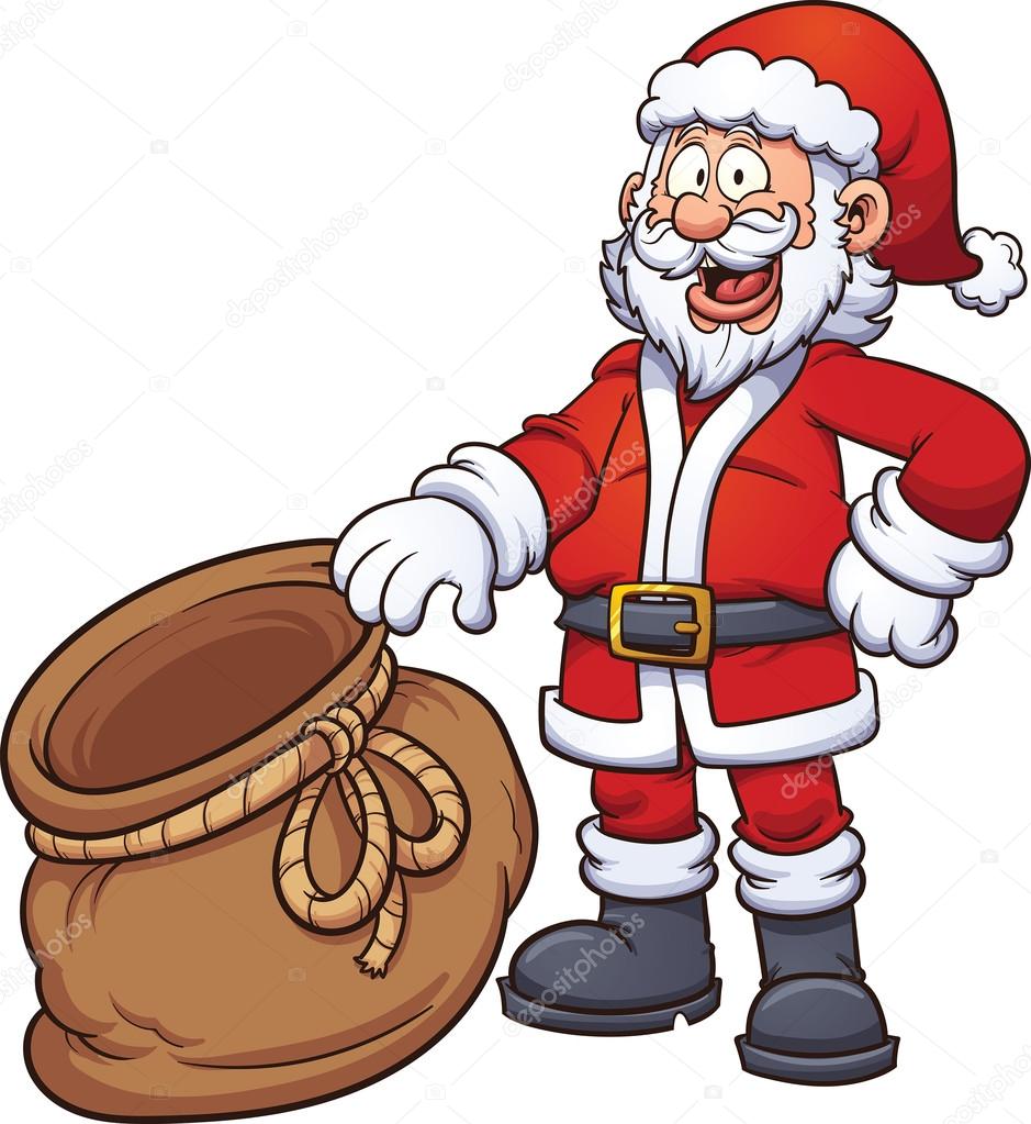 Santa Claus with bag