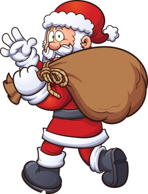 çanta ile Noel Baba
