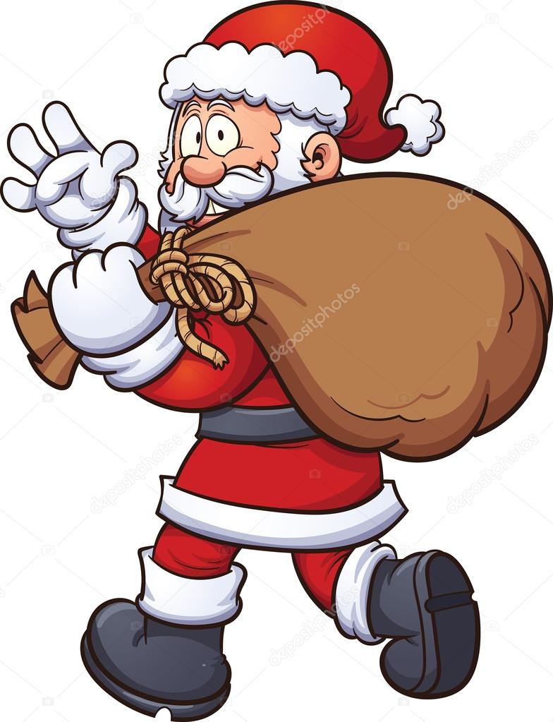 Santa with bag