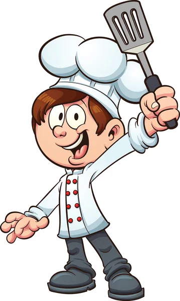 Chłopiec szczęśliwy szef kuchni — Wektor stockowy