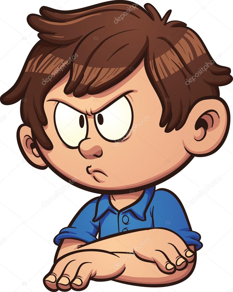 Angry cartoon boy Stock Vector Image by ©memoangeles #97103038