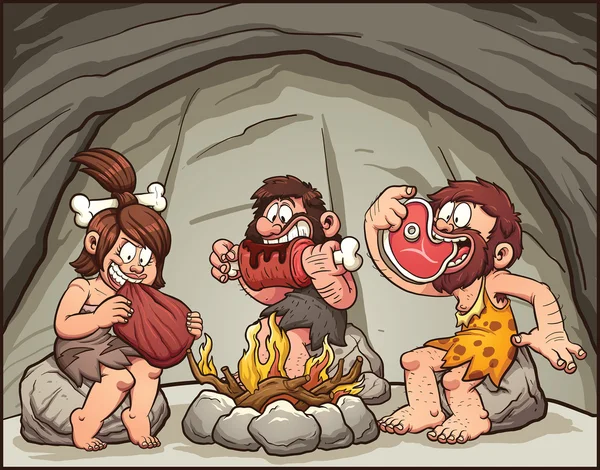 Et yemek karikatür insanın evrimi