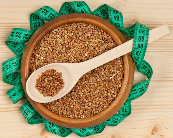 Raw buckwheat grains — Stock Photo, Image