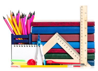 Parlak okul aksesuarları