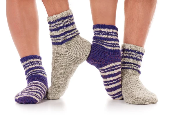 Ζεστές πλεκτές κάλτσες — Φωτογραφία Αρχείου