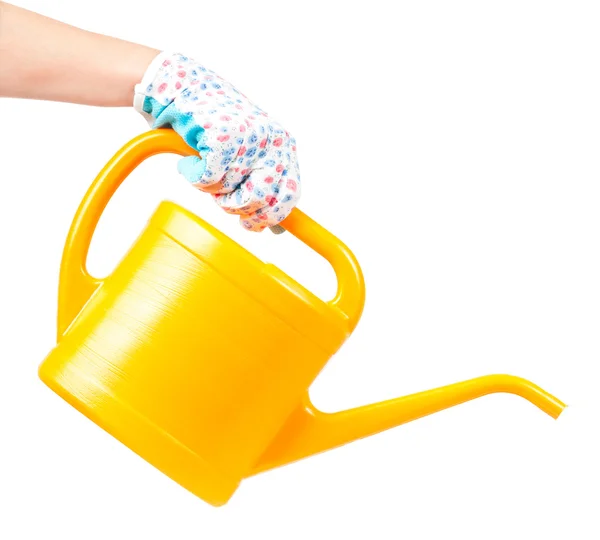 Yellow watering can — Stock Photo, Image