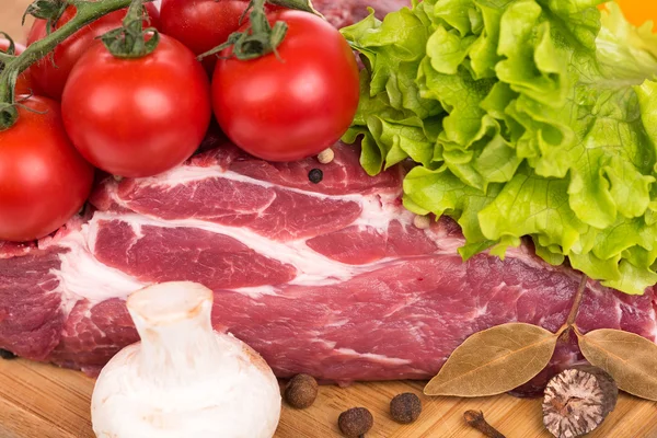 Carne di maiale cruda fresca — Foto Stock