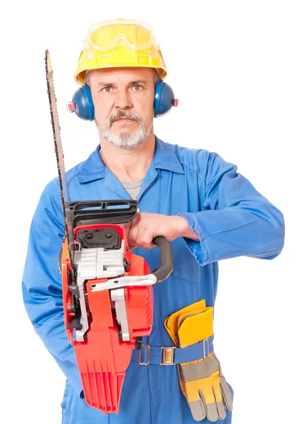 Adult worker in a uniform — Stock Photo, Image