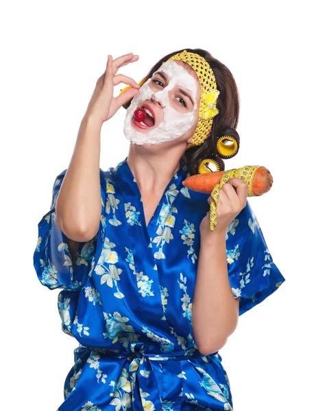 Woman with a mask — Stock Photo, Image