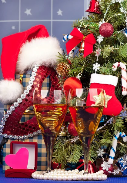 Heldere kerst accessoires — Stockfoto