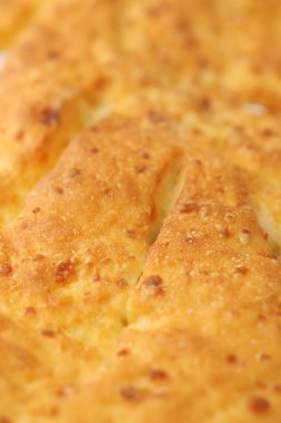 ekmek peynir makro doku ile yapılan gofret. pastane yakın çekim 