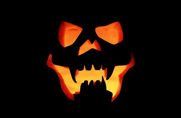 Halloween Pumpkin Mask Lamp — Stock Photo, Image