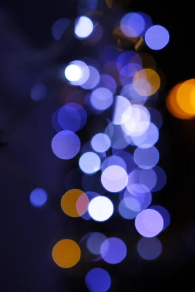 Christmas light in blue colors - bokeh — Stock Photo, Image
