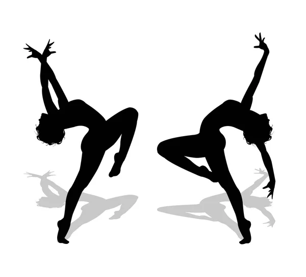 Abstraktní tanečnice silueta — Stockový vektor