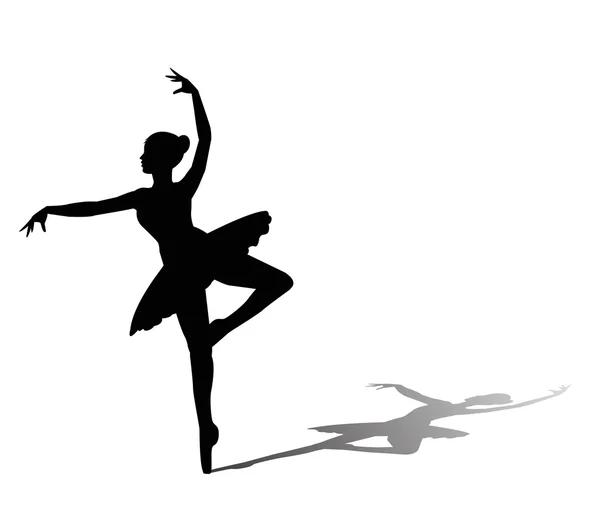 Silueta de bailarina de vector — Vector de stock