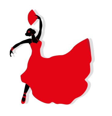 Flamenko dansçısı siluet