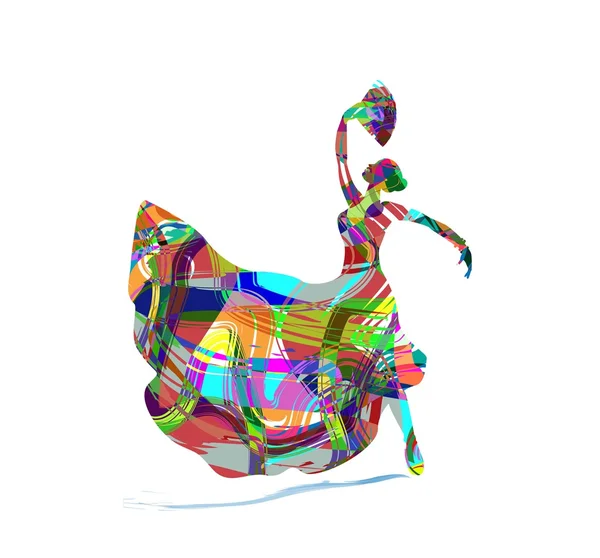 Flamenko dansçısı siluet