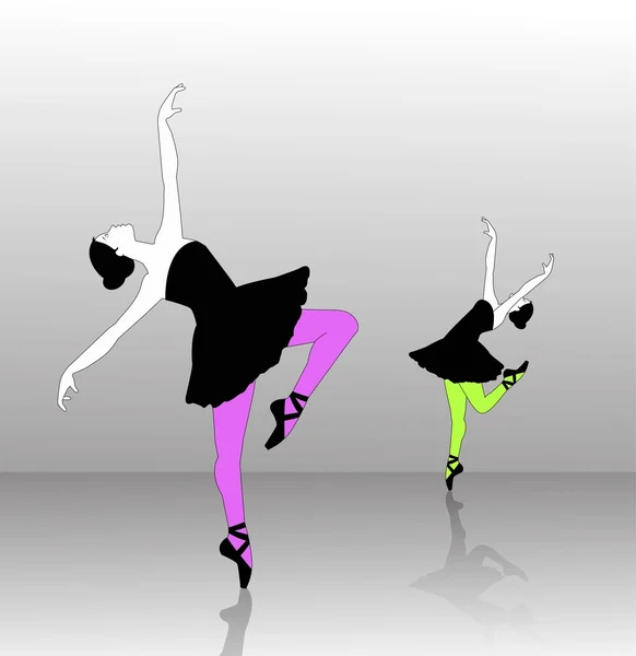 Silhouette de danseuse vectorielle — Image vectorielle