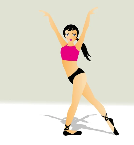 Ilustración vectorial de bailarina — Vector de stock