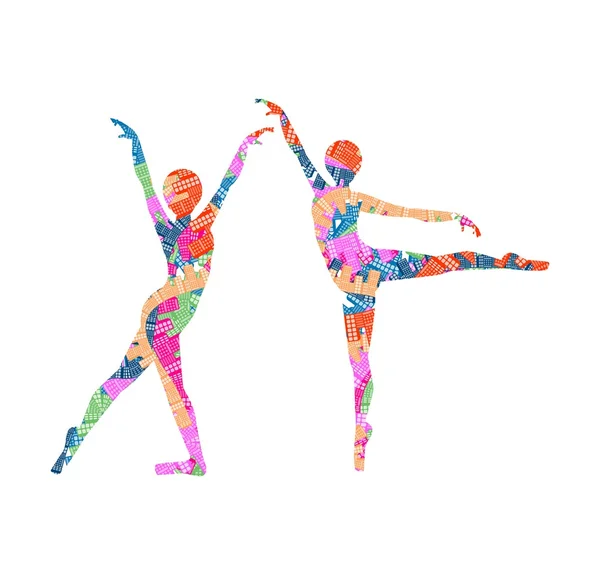 Векторная иллюстрация танцоров — стоковый вектор