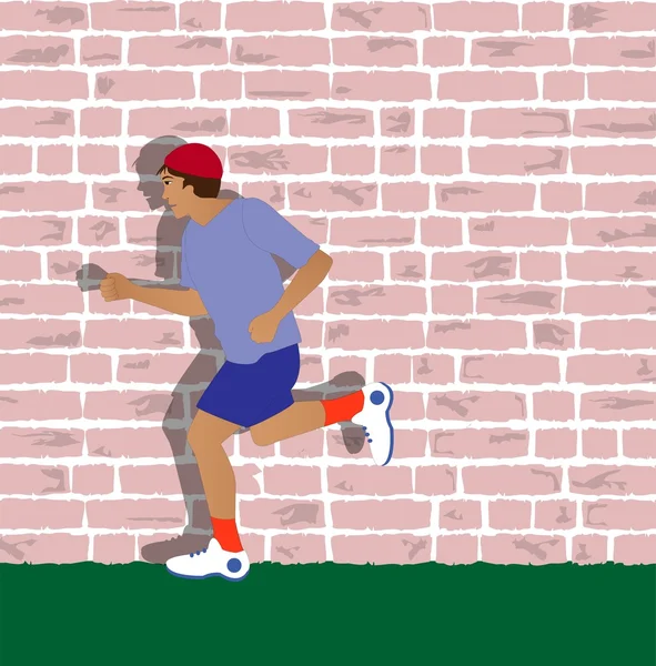 Векторная иллюстрация бега человека — стоковый вектор