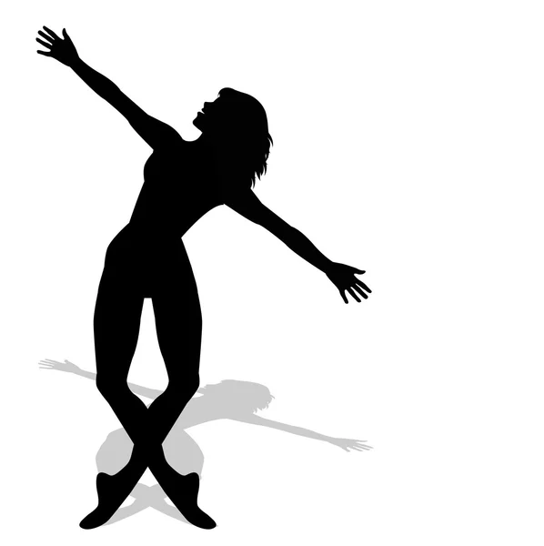 Dancing  girl — Stock Vector