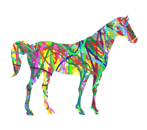 Caballo abstracto — Vector de stock