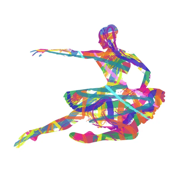 Abstracte danser silhouet — Stockvector