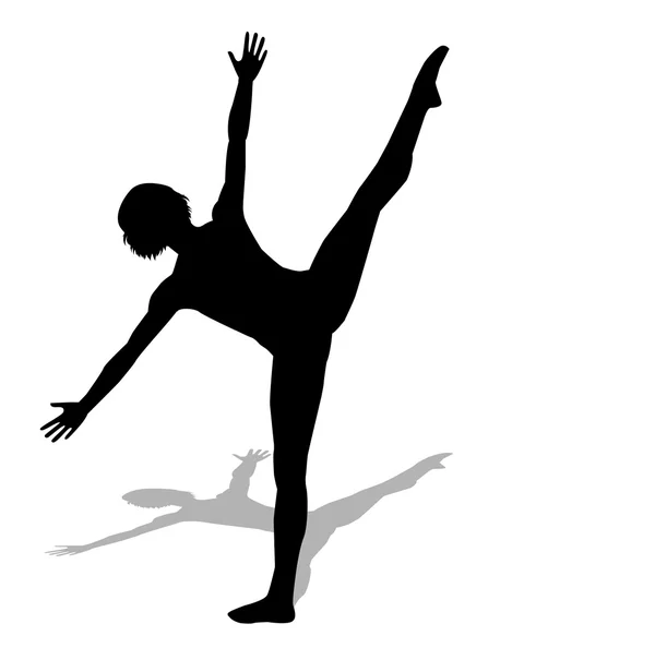 Ballerina Silhouette — Vettoriale Stock